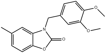 3-(3,4-dimethoxybenzyl)-5-methyl-1,3-benzoxazol-2(3H)-one Struktur