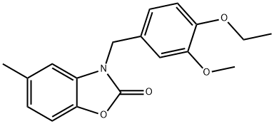 3-(4-ethoxy-3-methoxybenzyl)-5-methyl-1,3-benzoxazol-2(3H)-one Struktur