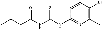 N-(5-bromo-6-methyl-2-pyridinyl)-N'-butyrylthiourea Struktur