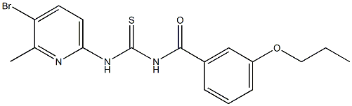 N-(5-bromo-6-methyl-2-pyridinyl)-N'-(3-propoxybenzoyl)thiourea Struktur