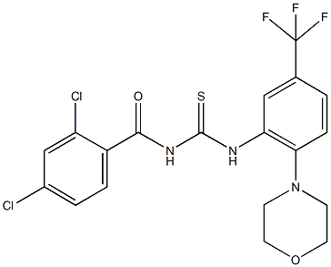 N-(2,4-dichlorobenzoyl)-N'-[2-(4-morpholinyl)-5-(trifluoromethyl)phenyl]thiourea Struktur