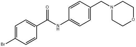 4-bromo-N-[4-(morpholin-4-ylmethyl)phenyl]benzamide Struktur