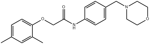 2-(2,4-dimethylphenoxy)-N-[4-(4-morpholinylmethyl)phenyl]acetamide Struktur