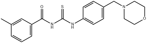 N-(3-methylbenzoyl)-N'-[4-(4-morpholinylmethyl)phenyl]thiourea Struktur