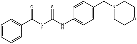 N-benzoyl-N'-[4-(4-morpholinylmethyl)phenyl]thiourea Struktur