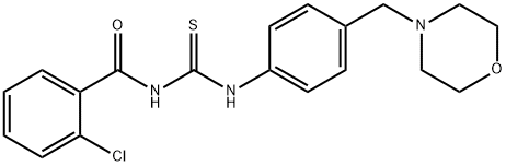 N-(2-chlorobenzoyl)-N'-[4-(4-morpholinylmethyl)phenyl]thiourea Struktur