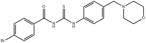 N-(4-bromobenzoyl)-N'-[4-(morpholin-4-ylmethyl)phenyl]thiourea Struktur