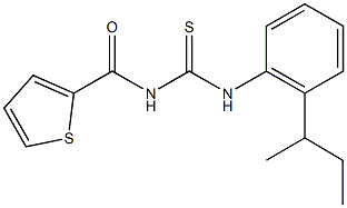 N-(2-sec-butylphenyl)-N'-(2-thienylcarbonyl)thiourea Struktur