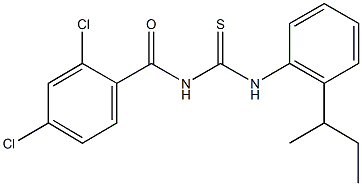 N-(2-sec-butylphenyl)-N'-(2,4-dichlorobenzoyl)thiourea Struktur