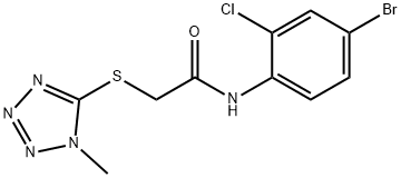 N-(4-bromo-2-chlorophenyl)-2-[(1-methyl-1H-tetraazol-5-yl)sulfanyl]acetamide Struktur