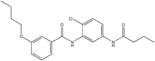 3-butoxy-N-[5-(butyrylamino)-2-chlorophenyl]benzamide Struktur