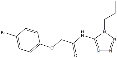 2-(4-bromophenoxy)-N-(1-propyl-1H-tetraazol-5-yl)acetamide Struktur