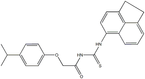 N-(1,2-dihydroacenaphthylen-5-yl)-N'-[(4-isopropylphenoxy)acetyl]thiourea Struktur