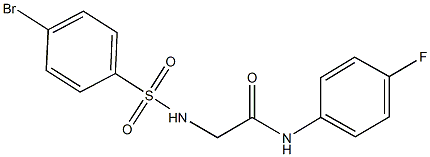 2-{[(4-bromophenyl)sulfonyl]amino}-N-(4-fluorophenyl)acetamide Struktur