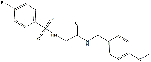 2-{[(4-bromophenyl)sulfonyl]amino}-N-(4-methoxybenzyl)acetamide Struktur