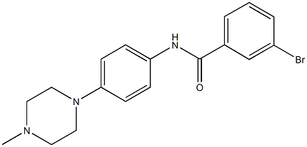 3-bromo-N-[4-(4-methyl-1-piperazinyl)phenyl]benzamide Struktur