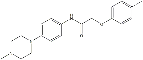 2-(4-methylphenoxy)-N-[4-(4-methyl-1-piperazinyl)phenyl]acetamide Struktur