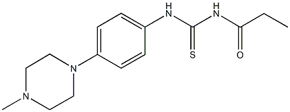 N-[4-(4-methyl-1-piperazinyl)phenyl]-N'-propionylthiourea Struktur