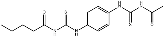 N-acetyl-N'-(4-{[(pentanoylamino)carbothioyl]amino}phenyl)thiourea Struktur