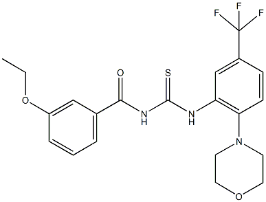 N-(3-ethoxybenzoyl)-N'-[2-(4-morpholinyl)-5-(trifluoromethyl)phenyl]thiourea Struktur