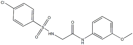 2-{[(4-chlorophenyl)sulfonyl]amino}-N-(3-methoxyphenyl)acetamide Struktur