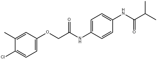 N-(4-{[(4-chloro-3-methylphenoxy)acetyl]amino}phenyl)-2-methylpropanamide Struktur