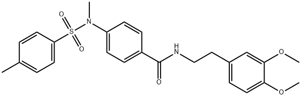 N-[2-(3,4-dimethoxyphenyl)ethyl]-4-{methyl[(4-methylphenyl)sulfonyl]amino}benzamide Struktur