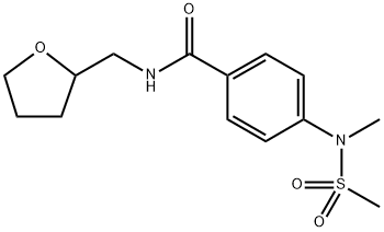 4-[methyl(methylsulfonyl)amino]-N-(tetrahydro-2-furanylmethyl)benzamide Struktur