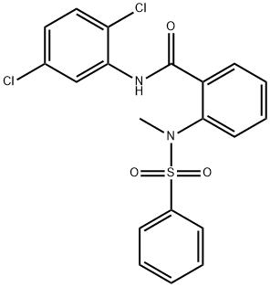 N-(2,5-dichlorophenyl)-2-[methyl(phenylsulfonyl)amino]benzamide Struktur