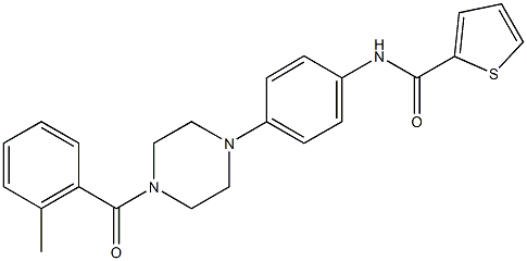 N-{4-[4-(2-methylbenzoyl)-1-piperazinyl]phenyl}-2-thiophenecarboxamide Struktur