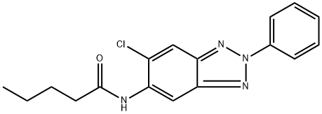 N-(6-chloro-2-phenyl-2H-1,2,3-benzotriazol-5-yl)pentanamide Struktur