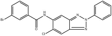 3-bromo-N-(6-chloro-2-phenyl-2H-1,2,3-benzotriazol-5-yl)benzamide Struktur