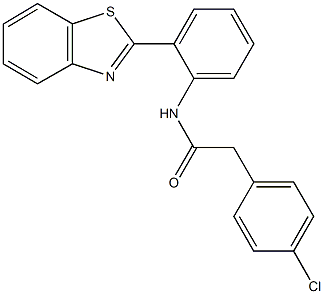 N-[2-(1,3-benzothiazol-2-yl)phenyl]-2-(4-chlorophenyl)acetamide Struktur