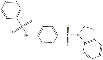 N-[4-(2,3-dihydro-1H-indol-1-ylsulfonyl)phenyl]benzenesulfonamide Struktur