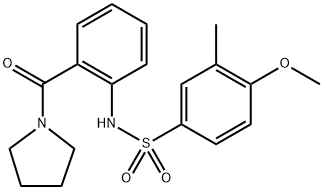 4-methoxy-3-methyl-N-[2-(1-pyrrolidinylcarbonyl)phenyl]benzenesulfonamide Struktur