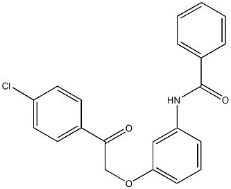 N-{3-[2-(4-chlorophenyl)-2-oxoethoxy]phenyl}benzamide Struktur