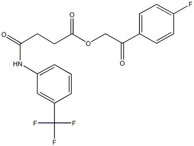 2-(4-fluorophenyl)-2-oxoethyl 4-oxo-4-[3-(trifluoromethyl)anilino]butanoate Struktur