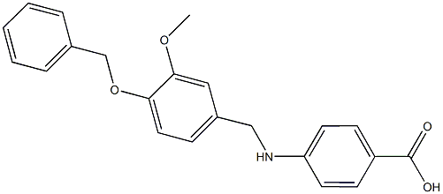 4-{[4-(benzyloxy)-3-methoxybenzyl]amino}benzoic acid Struktur