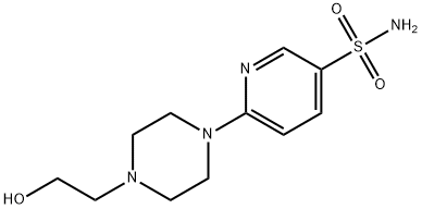 6-[4-(2-hydroxyethyl)-1-piperazinyl]-3-pyridinesulfonamide Struktur