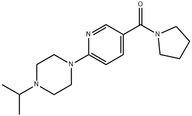 1-isopropyl-4-[5-(1-pyrrolidinylcarbonyl)-2-pyridinyl]piperazine Struktur