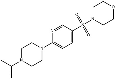 4-{[6-(4-isopropyl-1-piperazinyl)-3-pyridinyl]sulfonyl}morpholine Struktur