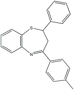 4-(4-methylphenyl)-2-phenyl-2,3-dihydro-1,5-benzothiazepine Struktur