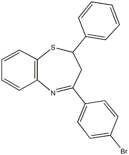 4-(4-bromophenyl)-2-phenyl-2,3-dihydro-1,5-benzothiazepine Struktur