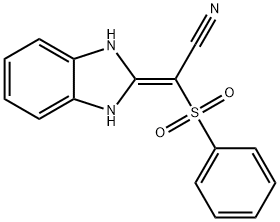 1,3-dihydro-2H-benzimidazol-2-ylidene(phenylsulfonyl)acetonitrile Struktur