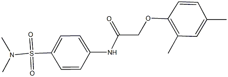 N-{4-[(dimethylamino)sulfonyl]phenyl}-2-(2,4-dimethylphenoxy)acetamide Struktur