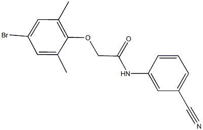 2-(4-bromo-2,6-dimethylphenoxy)-N-(3-cyanophenyl)acetamide Struktur