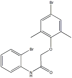 2-(4-bromo-2,6-dimethylphenoxy)-N-(2-bromophenyl)acetamide Struktur