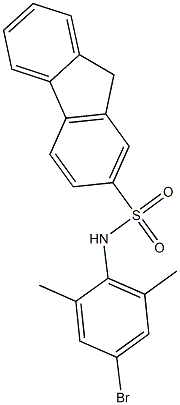 N-(4-bromo-2,6-dimethylphenyl)-9H-fluorene-2-sulfonamide Struktur