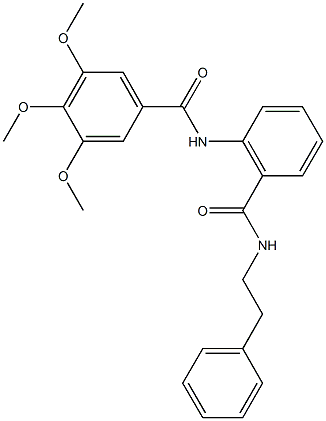 3,4,5-trimethoxy-N-(2-{[(2-phenylethyl)amino]carbonyl}phenyl)benzamide Struktur