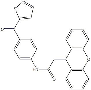 N-[4-(2-thienylcarbonyl)phenyl]-2-(9H-xanthen-9-yl)acetamide Struktur